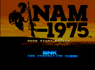 NAM 1975 title screen for Neo Geo AES