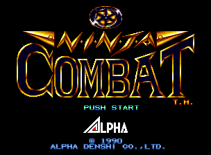 Ninja Combat title screen for Neo Geo AES