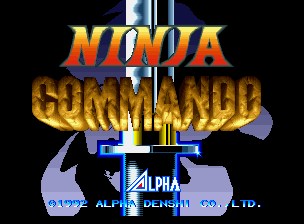 Ninja Commando title screen for Neo Geo AES