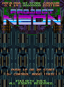 Project Neon title screen for Neo Geo AES