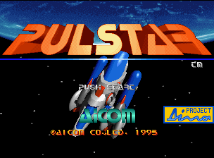 Pulstar title screen for Neo Geo AES