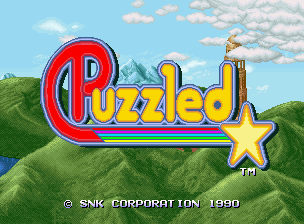 Puzzled title screen for Neo Geo AES