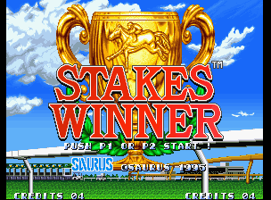 Stakes Winner title screen for Neo Geo