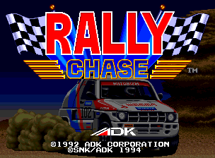 Thrash Rally title screen for Neo Geo AES