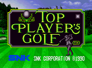 Top Players Golf title screen for Neo Geo AES