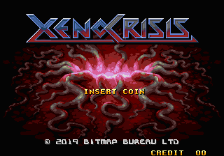 Xeno Crisis title screen for Neo Geo