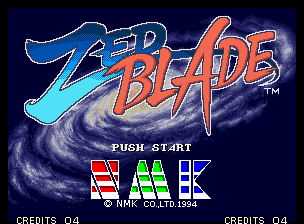 Zed Blade title screen for Neo Geo