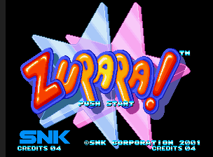 Zupapa title screen for Neo Geo
