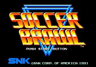 Soccer Brawl title screen for Neo Geo CD