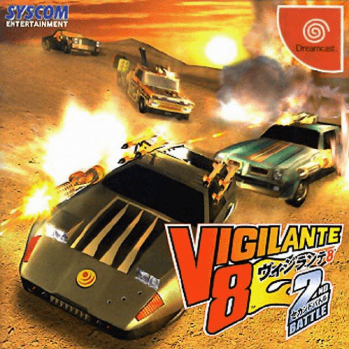 Vigilante 8: 2nd Battle box art for Sega Dreamcast