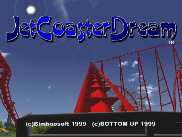 Jet Coaster Dream title screen for Sega Dreamcast