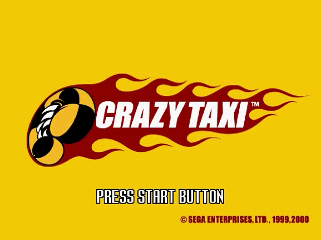 Crazy Taxi title screen for Sega Dreamcast