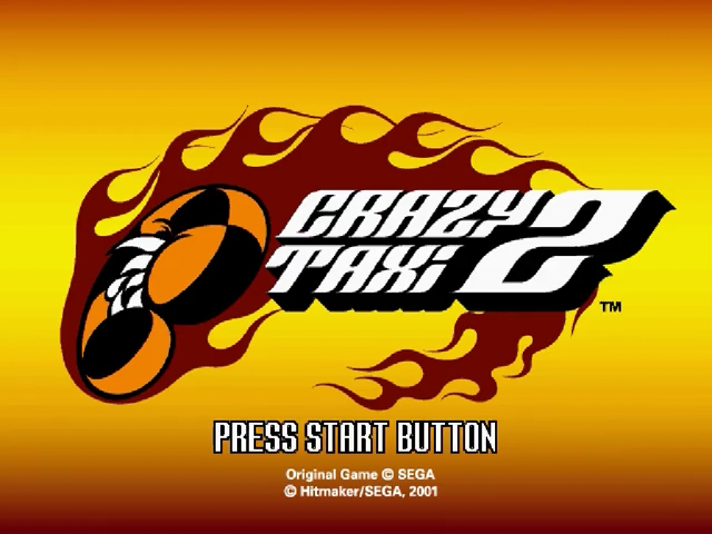 Crazy Taxi 2 title screen for Sega Dreamcast
