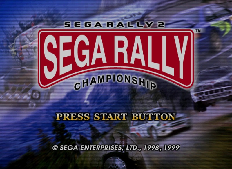 Sega Rally 2 title screen for Sega Dreamcast