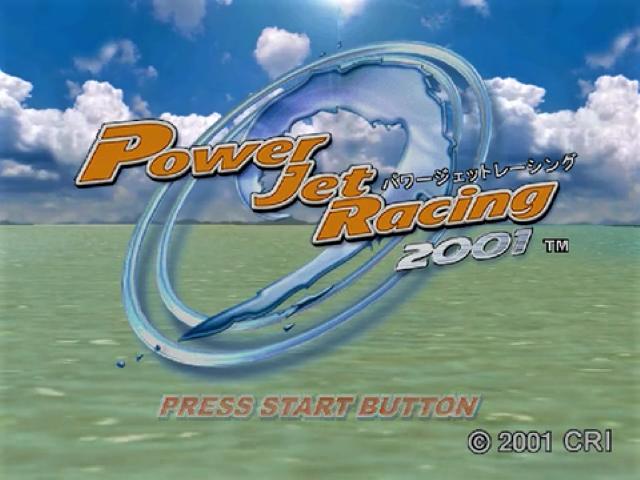 Power Jet Racing title screen for Sega Dreamcast