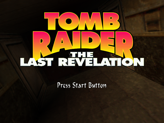 Tomb Raider: The Last Revelation title screen for Sega Dreamcast