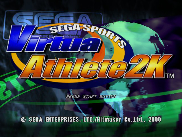 Virtua Athlete 2K title screen for Sega Dreamcast