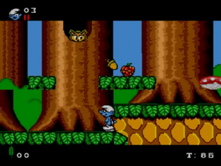 Les Schtroumpfs screenshot 2 for Sega Game Gear