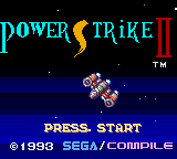 Power Strike II title screen for Sega Game Gear