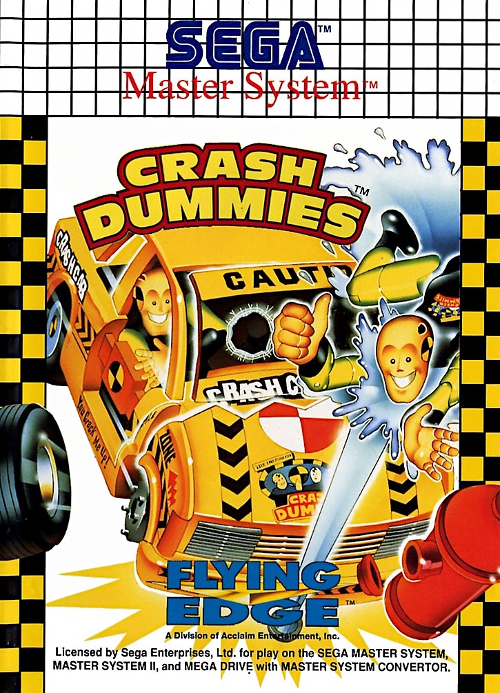 Crash Dummies box art for Sega Master System