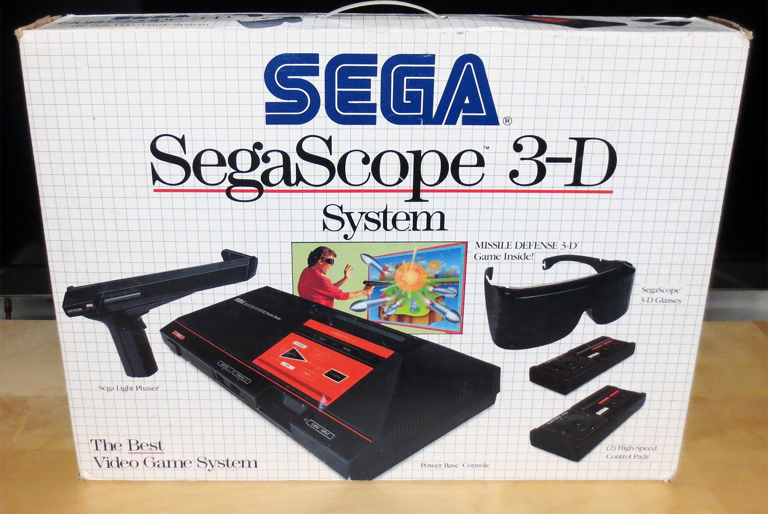 Sega segascope 3-d system box art for Sega Master System
