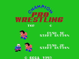 Champion Pro Wrestling title screen for Sega Mark III