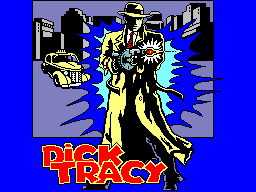 Dick Tracy title screen for Sega Master System