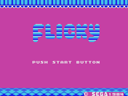 Flicky title screen for Sega Mark III
