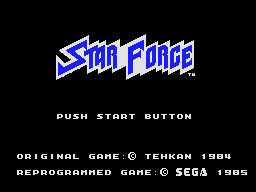 Star Force title screen for Sega Mark III