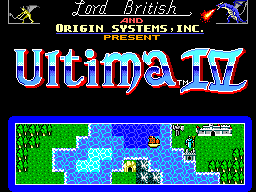 Ultima IV title screen for Sega Master System
