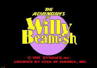The Adventures of Willy Beamish title screen for Sega CD
