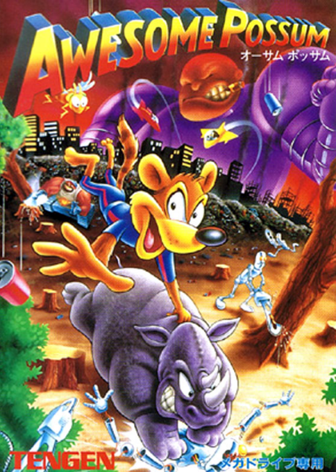 Awesome Possum Kicks Dr. Machino's Butt box art for Sega Mega Drive