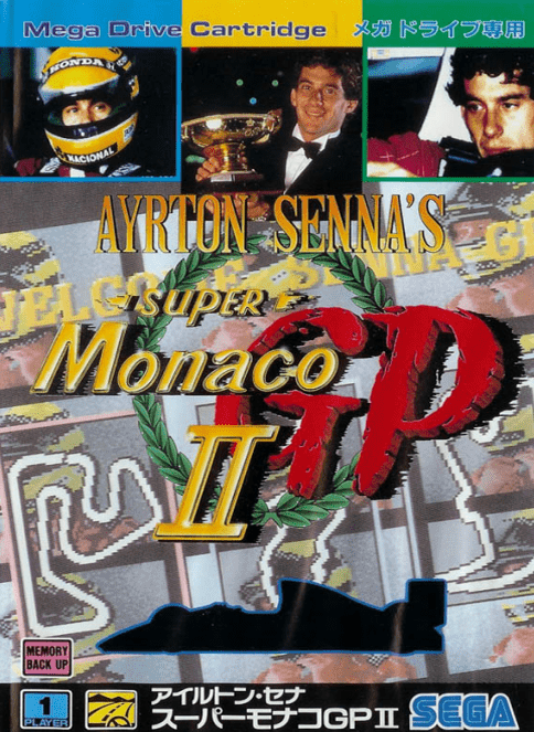 Super Monaco GP II box art for Sega Mega Drive