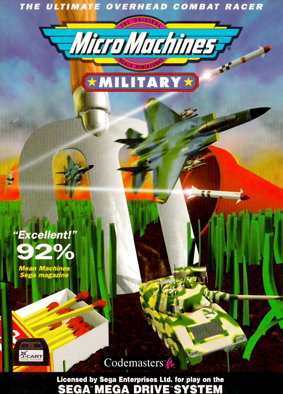 Micro Machines Military box art for Sega Mega Drive