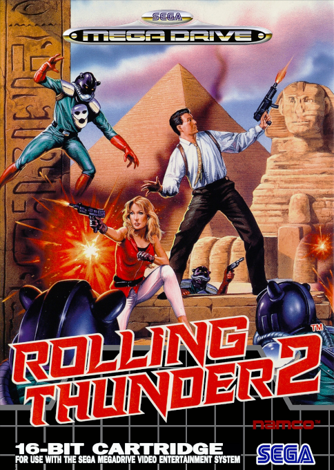 Rolling Thunder 2 box art for Sega Mega Drive