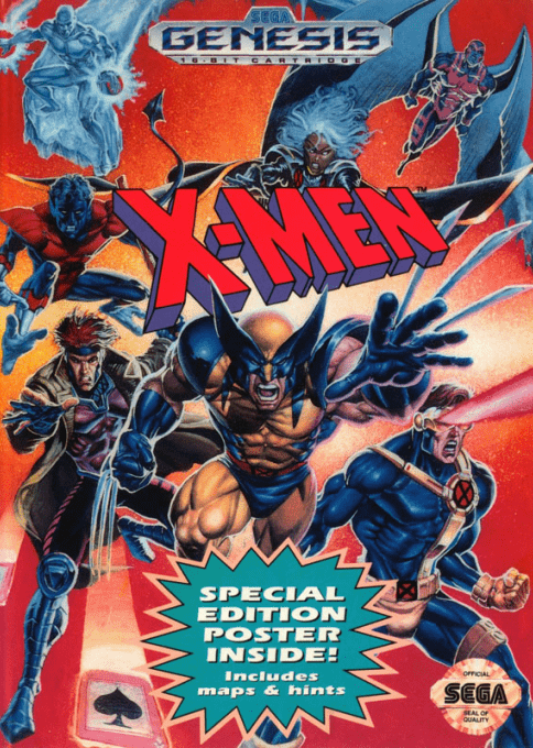 X-Men box art for Sega Genesis