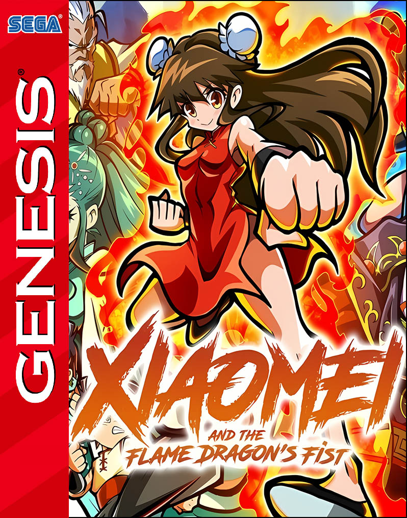 Xiaomei And The Flame Dragon's Fist box art for Sega Genesis