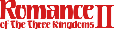 Romance of the Three Kingdoms II logo for Sega Genesis