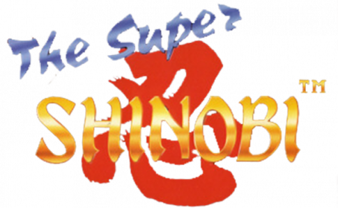The Super Shinobi logo for Sega Mega Drive