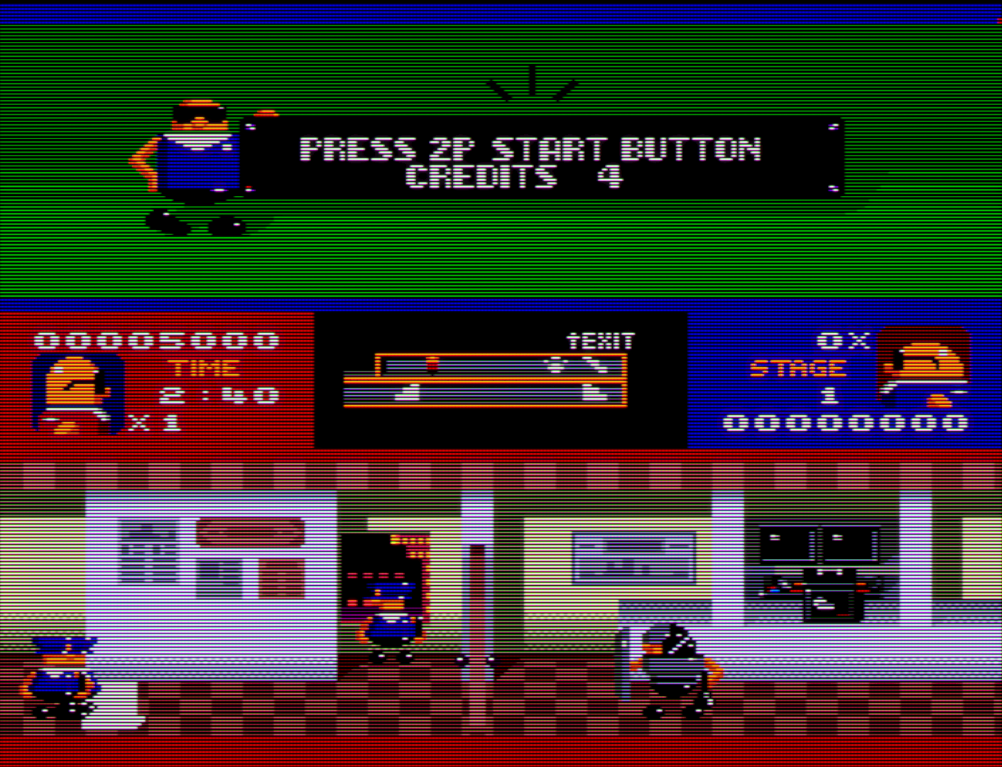 Bonanza Brothers screenshot 2 for Sega Genesis