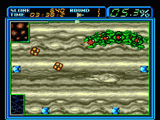 Volfied screenshot 3 for Sega Mega Drive