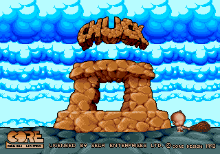 Chuck Rock II title screen for Sega Mega Drive