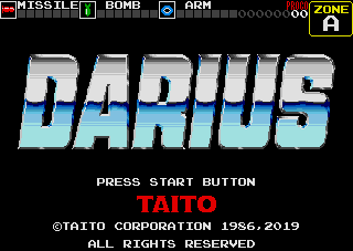 Darius title screen for Sega Mega Drive