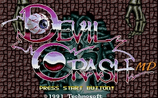 Dragon's Fury title screen for Sega Mega Drive