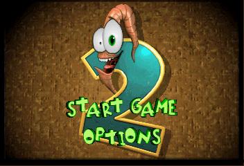 Earthworm Jim 2 title screen for Sega Mega Drive