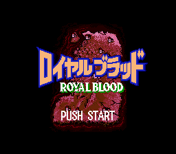 Royal Blood title screen for Sega Mega Drive