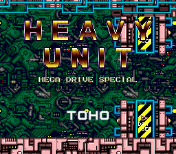 Heavy Unit title screen for Sega Mega Drive