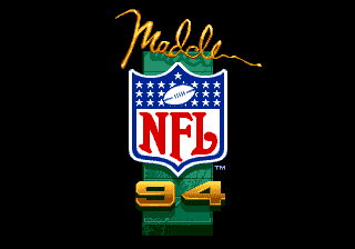 Madden NFL '94 title screen for Sega Mega Drive