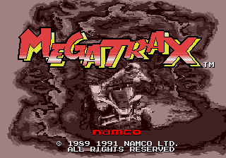 MegaTrax title screen for Sega Mega Drive