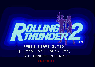 Rolling Thunder 2 title screen for Sega Mega Drive